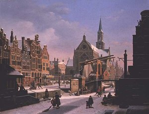 Stadstafereel in de Winter