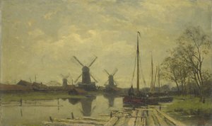 Waterweg bij de Baarsjes, Amsterdam door Jan Hillebrand Wijsmuller