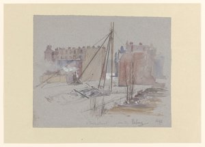 Heiwerkzaamheden aan de Van Eeghenstraat, achter de Parkweg door Jan Hoynck van Papendrecht