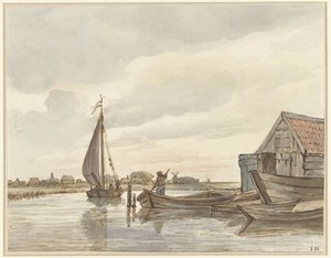 Enkele bootjes op een sloot