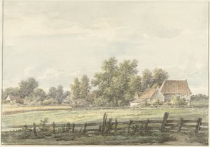 Landschap met boerderij