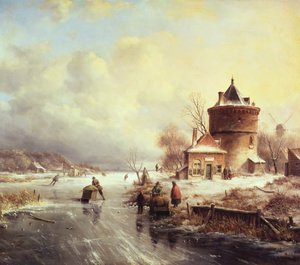 Een bevroren rivier