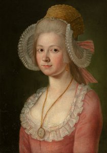 Portret van een dame met een hoed, 1785