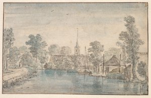 Dorp aan een Rivier door Jan Jansz den Uyl