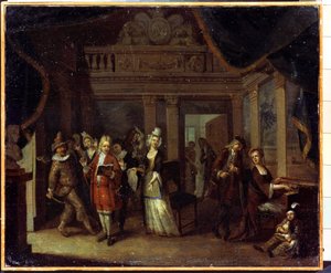 Privéconcert. Een huisconcert. door Jan Josef the Elder Horemans