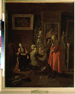Het atelier van de schilder door Jan Josef the Elder Horemans