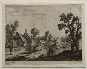 De Plank over de Stroom door Jan Josephsz van Goyen