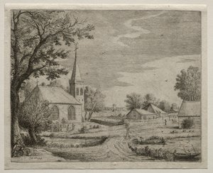 Dorpkerk door Jan Josephsz van Goyen