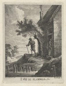 Boerenwoning aan de waterkant (serie titel: Gezichten op Vlaanderen)