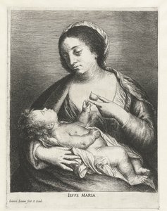 Maria met Kind en een peer