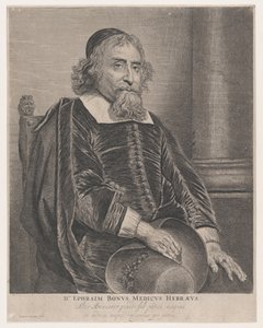 Portret van Ephraim Bonus, arts, 17e eeuw