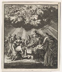 Aanbidding door de herders door Jan Luyken
