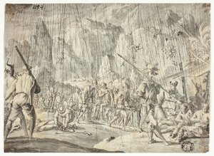 Gevechtsscène door Jan Luyken