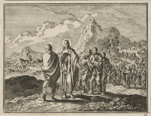 Christus straft Petrus door Jan Luyken