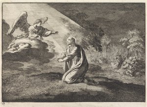Christus in de hof van Getsemane door Jan Luyken