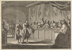 Hervormde predikanten Gilly en Courdil lezen op de synode te Sorges een verklaring voor dat zij overgaan tot de katholieke kerk, 3 juni 1683