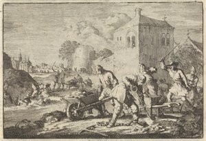 Hervormde predikanten in Hongarije veroordeeld tot zware arbeid, 1674 door Jan Luyken