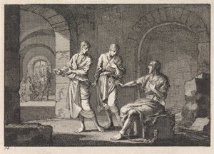 Johannes de Doper in de gevangenis door Jan Luyken