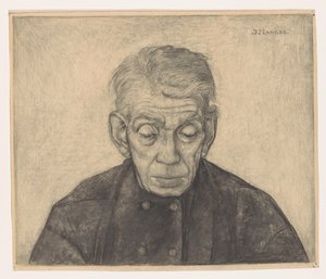 Portret van Douwe de Groot door Jan Mankes (signed by artist)