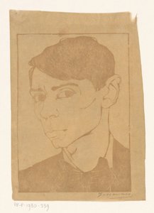 Zelfportret met vlinderdas