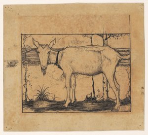 Geit aan de slootkant door Jan Mankes