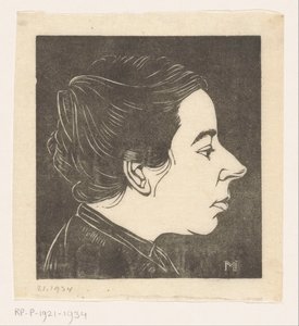 Portret van Anne Zernike door Jan Mankes