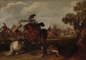 Een Cavalerieaanval door Jan Martszen de Jonge