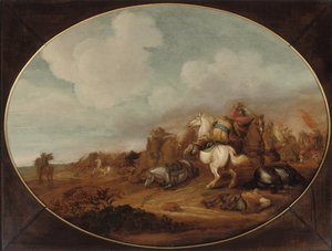 Een cavalerieschermutseling door Jan Martszen de Jonge