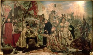 Bathory bij Pskov, 1872 door Jan Alojzy Matejko