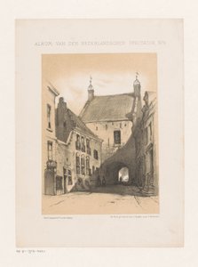 Straat met poort door Jan Mesker