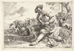 Herder met een doedelzak door Jan Miel