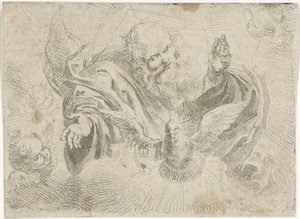 God de Vader met de duif van de Heilige Geest door Jan Miel