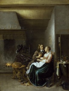 Een Koppel in een Interieur
