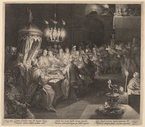 Het feest van Belsazar door Jan Muller