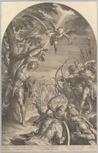 Martelaarschap van St. Sebastian door Jan Muller