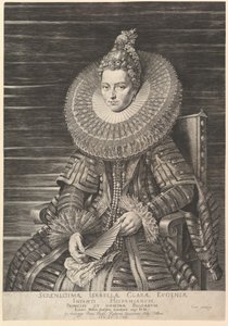 Portret van Isabella Clara Eugenia, Gouvernante van de Zuidelijke Nederlanden, 1615 door Jan Muller