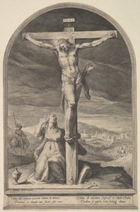Sint Maria Magdalena aan de voet van het kruis door Jan Muller