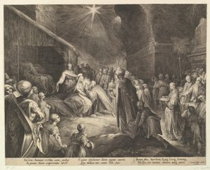 De aanbidding der wijzen, ca. 1625 door Jan Muller
