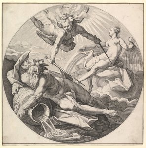 De Tweede Dag Sterft II, uit de serie De Schepping van de Wereld, ca. 1594
