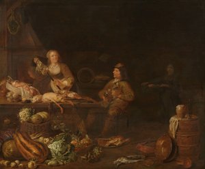 Keukeninterieur door Jan Olis