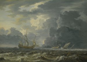 Scheepvaart in woelige zeeën
