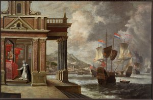 De Slag bij Lepanto: Sint Catharina van Ricci en de inscheping door Jan Peeters the Elder