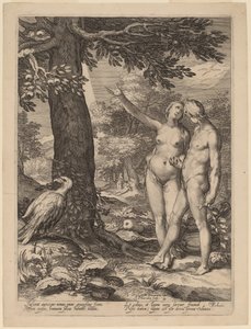 Adam en Eva voor de Boom van Kennis