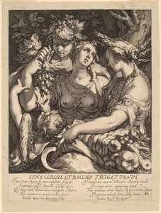 Zonder Ceres en Bacchus Bevroren Venus door Jan Pietersz Saenredam, after Abraham Bloemaert