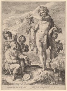 De Cultus van Bacchus door Jan Pietersz Saenredam, after Hendrik Goltzius