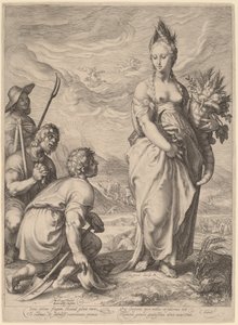 De cultus van Ceres door Jan Pietersz Saenredam, after Hendrik Goltzius