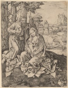 De Heilige Familie in een Landschap