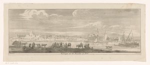 Gezicht op Nijmegen vanuit het noorden door Jan Ruyter