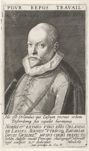 Portret van de componist Orlando di Lasso 1532-1594, 1593