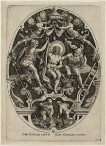 Christus ontkleed door de soldaten, uit de Passie van Christus